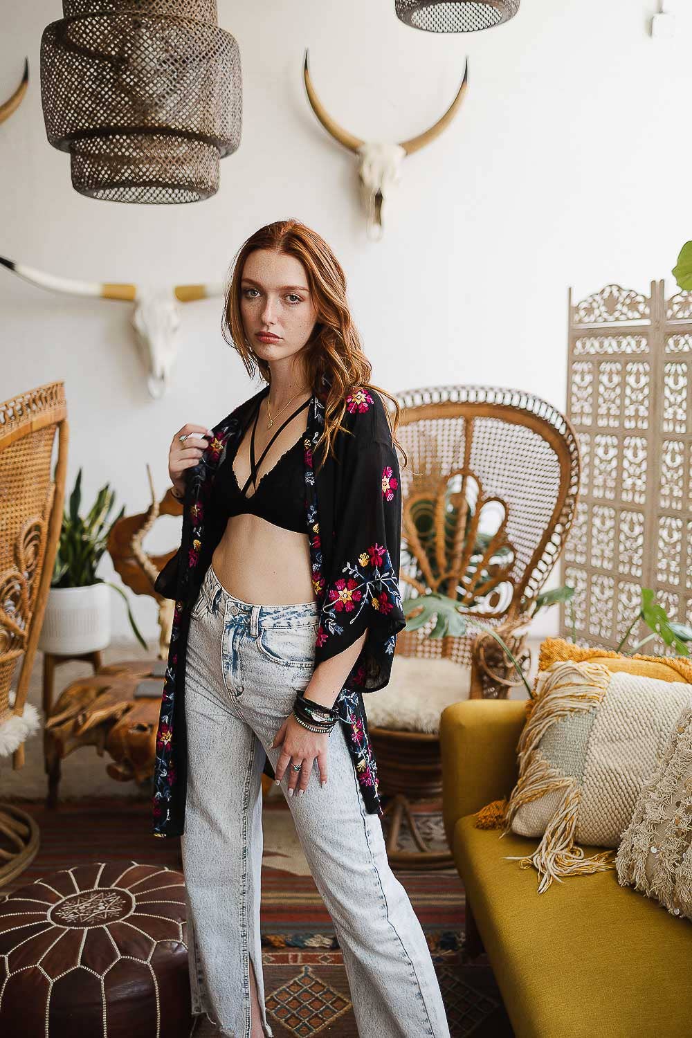 Embroidered Kimono - Casual Chic Comfort