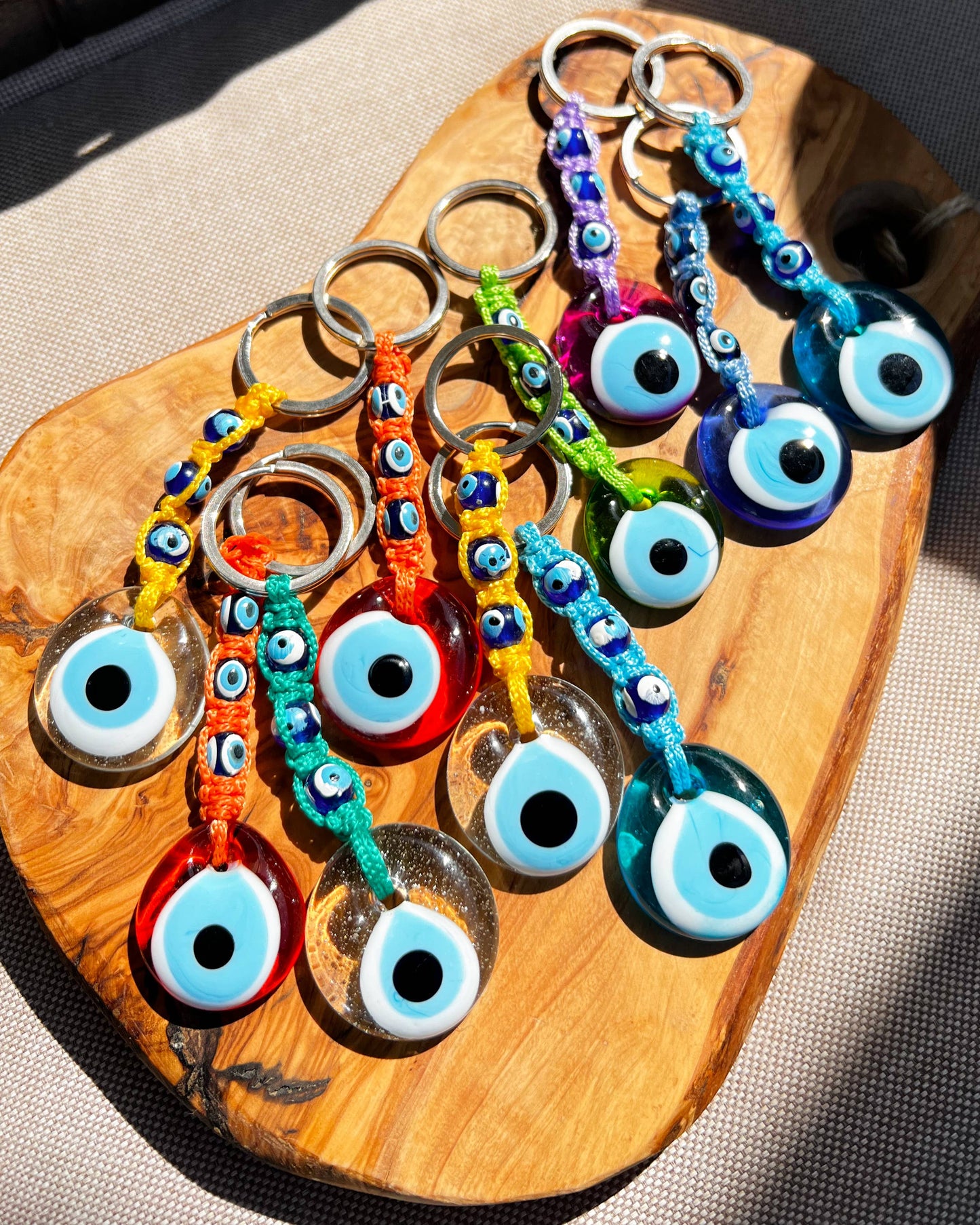 Handmade Evil Eye Keychain, Boho Keychain, Handmade Keychain