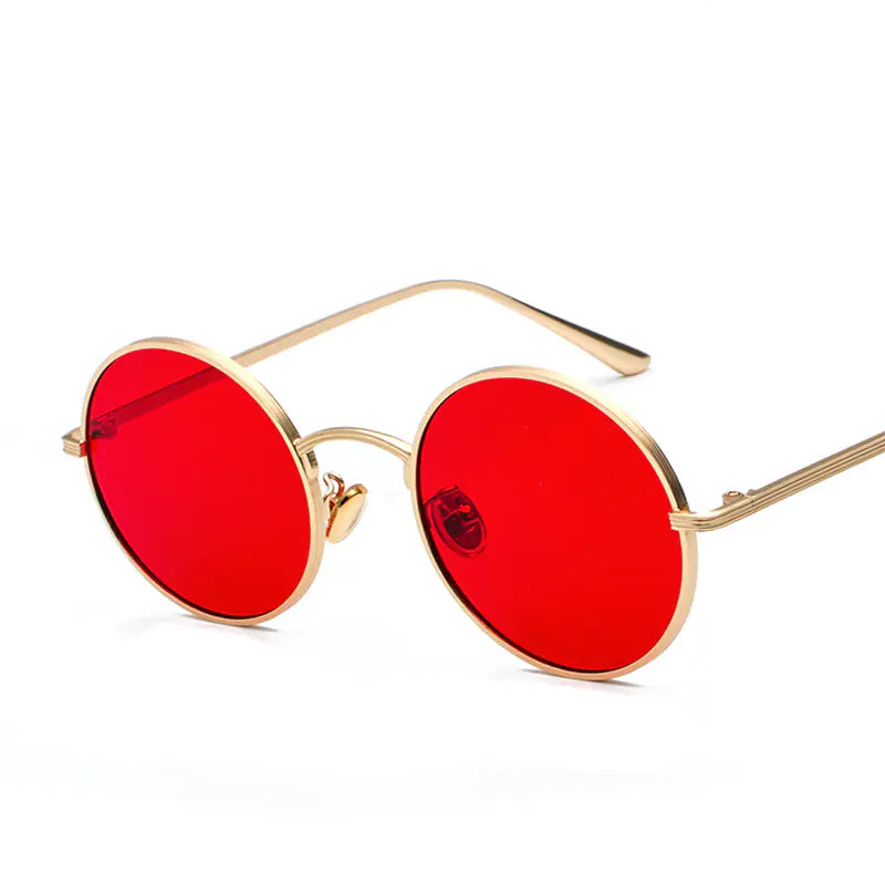 Retro Round Sunglasses –  Color Lenses