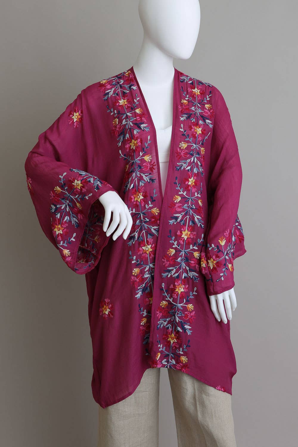Embroidered Kimono - Casual Chic Comfort