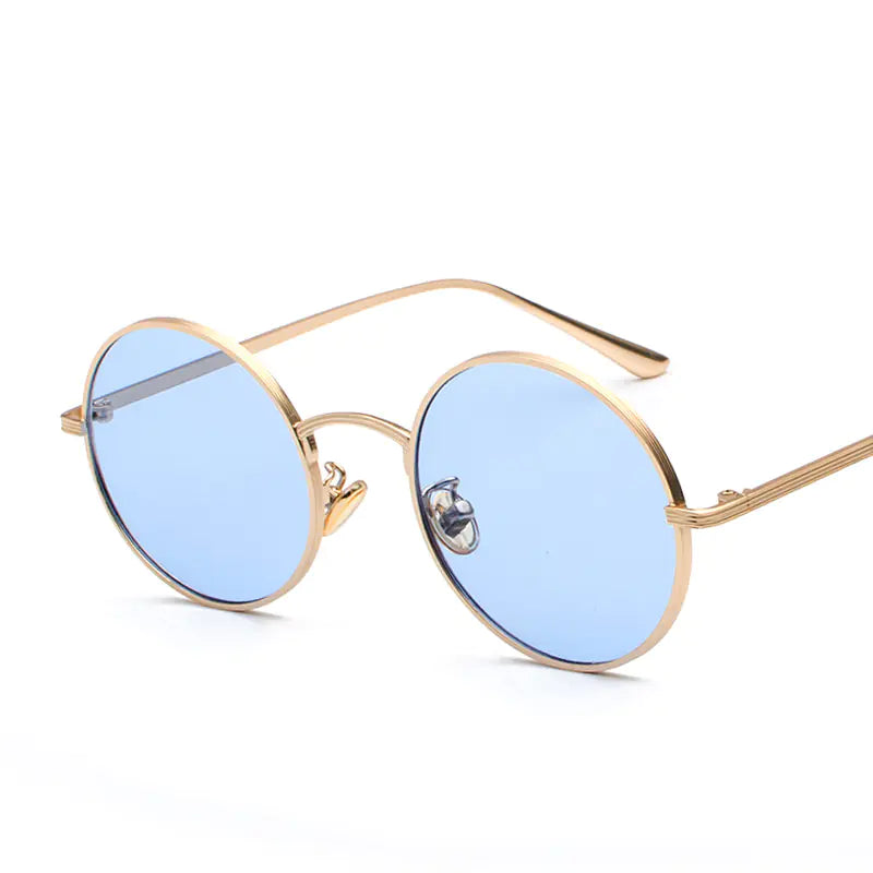 Retro Round Sunglasses –  Color Lenses