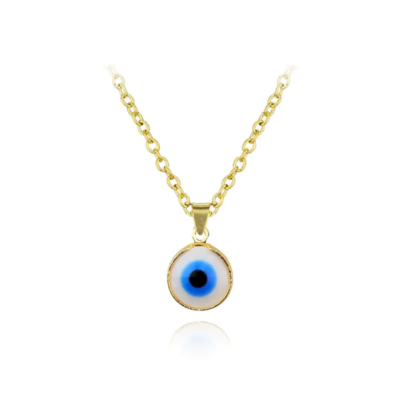 Turkish Glass Evil Eye Pendant Necklace