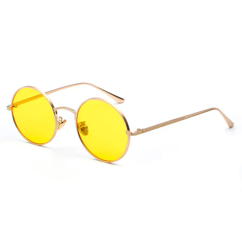 Retro Round Sunglasses –  Color Lenses