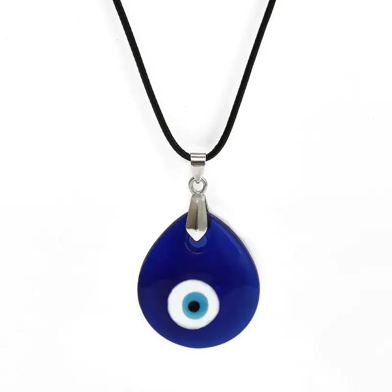 Turkish Glass Evil Eye Pendant Necklace