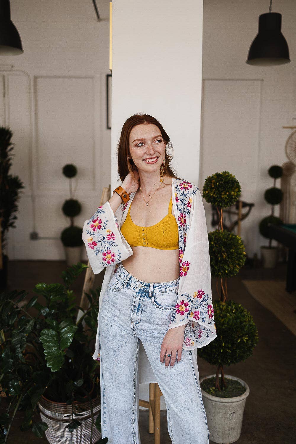 Embroidered Kimono - Casual Chic Comfort
