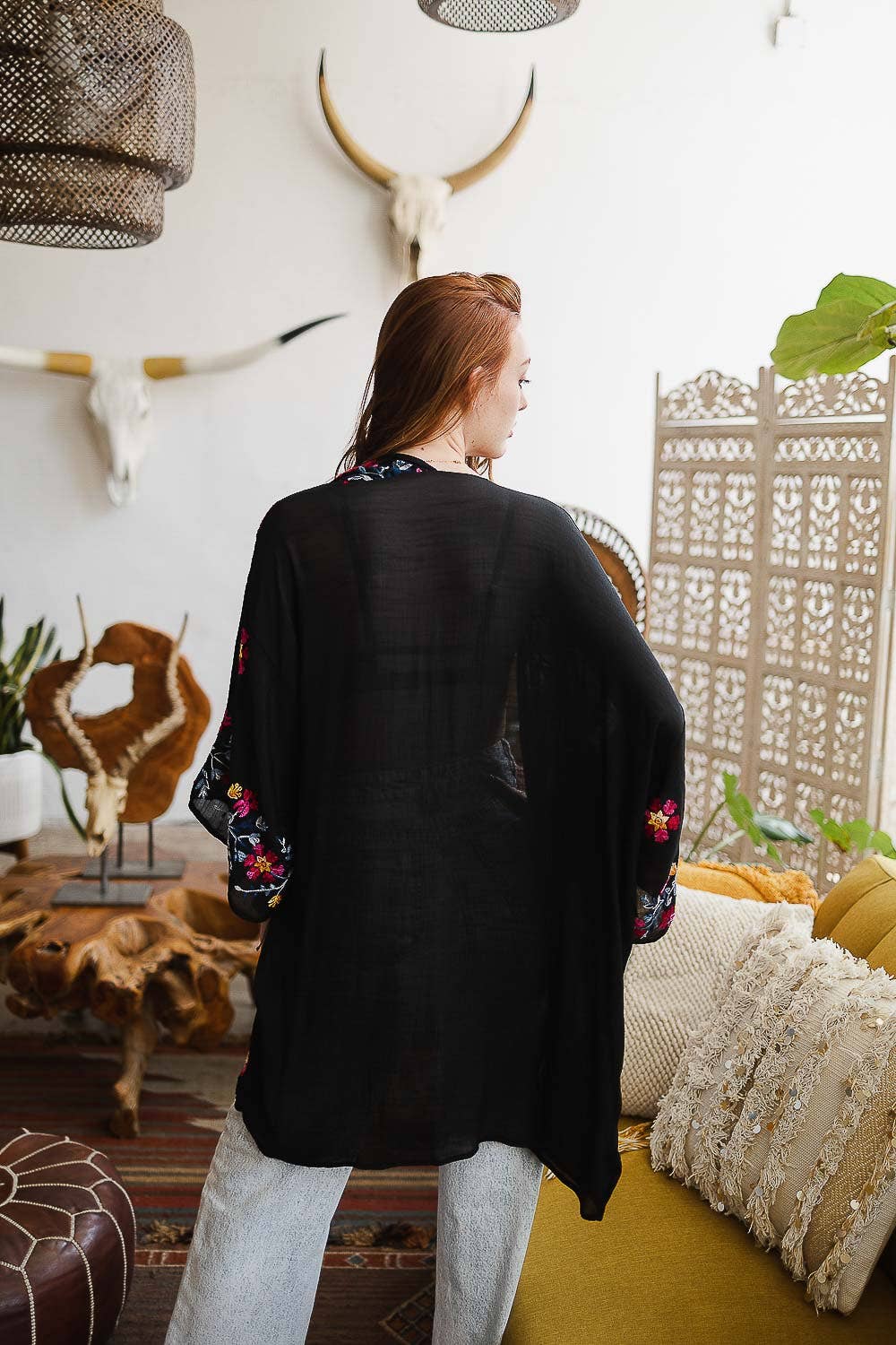 Embroidered Kimono - Casual Chic Comfort