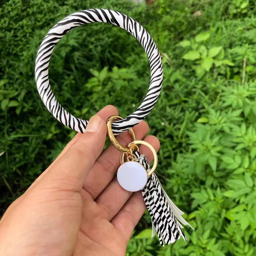 Leather Tassel Pendant Bracelet