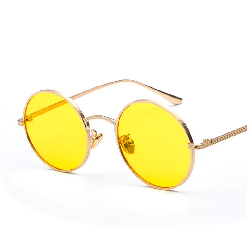 Retro Round Sunglasses –  Color Lenses