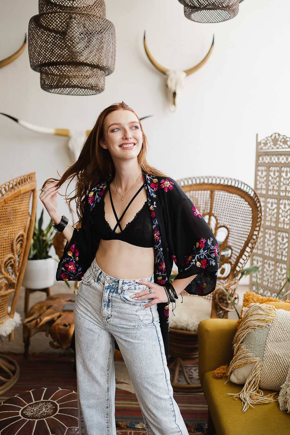 Embroidered Kimono - Casual Chic Comfort