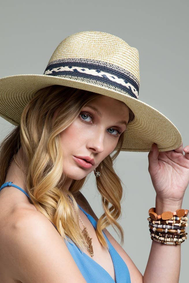 Braided Trim Panama Hat