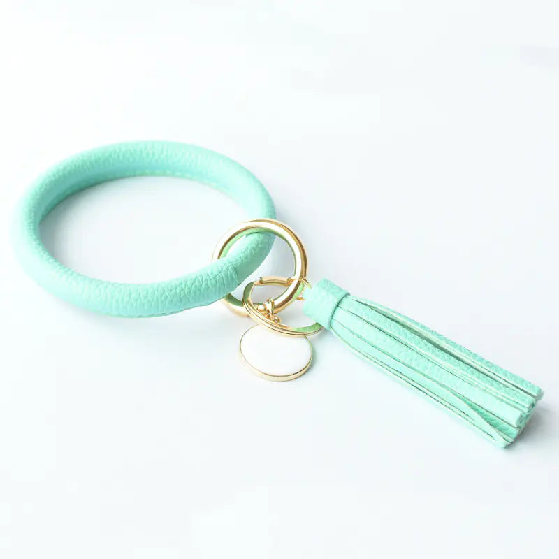 Leather Tassel Pendant Bracelet