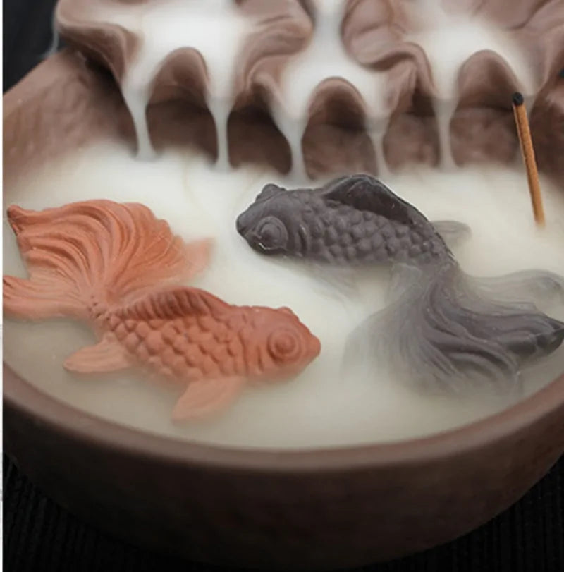 Fish Backflow Incense Burner for Mindful Meditation